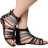 Elrios Multi Strappy Gladiator Sandal BLACK