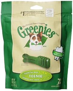 Greenies Mini Treat Pak 6-Ounce Canine Dental Chews for Adult Dogs, Teenie Greenies Mini Treat Pak 6-Ounce Canine Dental Chews for Adult Dogs, Teenie
