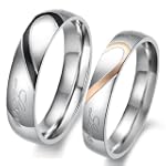 Lover's Heart Shape Titanium Stainles...