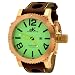 Adee Kaye #AK7211-MRG5 Men's Rose Gold Tone Luminous Dial Oversized Quartz Watch