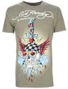 Ed Hardy T-Shirt "Racing Skull" Herren Oliv