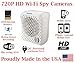 SecureGuard Elite 720p HD Wi-Fi Wireless IP Air Purifier IR Hidden Security Nanny Cam Spy Camera with 16GB Memory ...