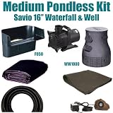 10 x 20 Medium Pondless Waterfall Kit 3000 GPH Mag Drive Pump Savio 16 Waterfall & Savio Watefall Well PMDS9