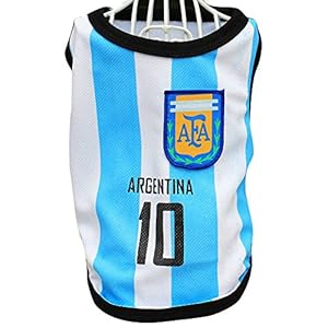 Moolecole Sports Pet Clothes 2014 Brazil World Cup Soccer Football Jerseys for Dog Cat T-shirt Argentina M