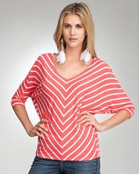 Mitered Stripe Dolman Top