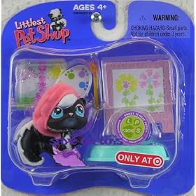 LITTLEST PET SHOP ARTIST SKUNK EXCLUSIVE W/ACCESSORIES