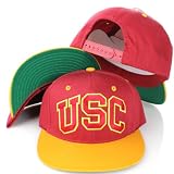 Southern California USC Trojans Red / Gold Plastic Snapback Adjustable Plastic Snap Back Hat / Cap