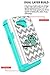 Galaxy J1 2016 Release Case, Galaxy Express 3 Case, Style4U Studded Rhinestone Crystal Bling Hybrid Armor Case for Samsung Galaxy J1 2016 / Galaxy Amp 2 / Express 3 with 1 Stylus [White/Teal]