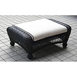 UPC 811560010305 product image for Outdoor Great Room Ebony Double Ottoman with Ivory Cushion | upcitemdb.com