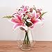 Meiliy 13'' Silk Artificial Calla Lily Flower Bouquet for Home Wedding Office Party Decoration,Pink