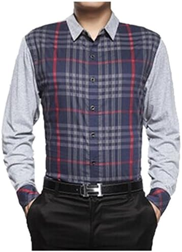 QualityUC Mens Semi Formal Professional Work Office Clothes Thick Winter Shirt