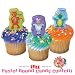 Baby Einstein Cupcakes - 9 Re-Usable Cake Pics & FREE Pastel Round Candy Confetti Sprinkles