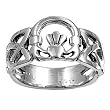 Sterling Silver Ring - Claddagh - 5mm Band Width and 10mm Face Height in Sizes: 5-9