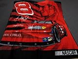Nascar Dale Earnhardt Jr Royal #8 with Race Car Royal Plush Raschel Throw Blanket