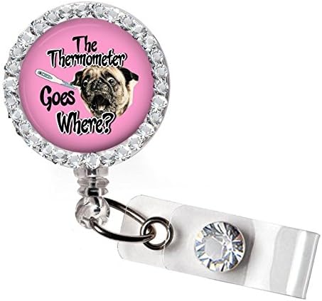 Vet Tech Badge Holder Reel; Nursing Retractable Badge Reel