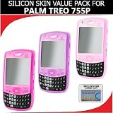 Silicone Skin 3 pc. Value Pack for your Palm Treo 755p (Purple, Light Pink, Hot Pink) Bonus DBRoth Microfiber Cleaning Cloth Included