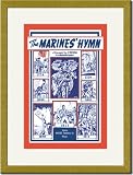 Gold Framed/Matted Print 17x23, The Marines' Hymn #1