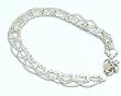 Valentines Day Gifts Ankle Bracelet Pair in Silver 10.25 inches