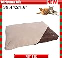 39.4" Large Pet Cat Dog Mat Bed Warm Soft with Zipper