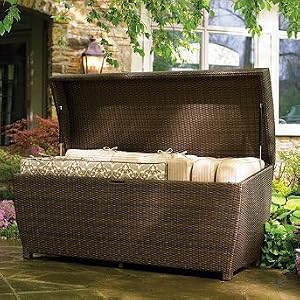 All-weather Wicker Outdoor Storage Chest - Large - Frontgate