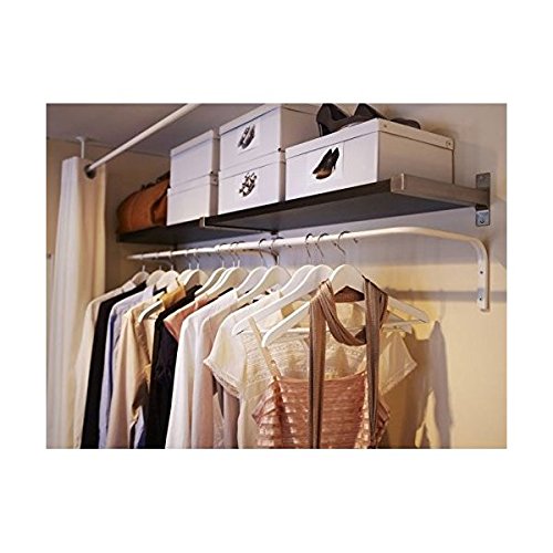 Ikea Mulig Clothes Bar, White, Adjustable Multi Purpose Wall Hanging