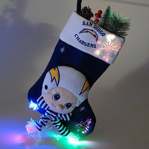 San Diego Chargers Fiber Optic Mascot Stocking