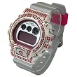 Casio G-Shock Dig Watch w/ Custom Bling S-Steel & Swarovski Bezel by Quantum Vector #DW6900CB-8-WHR