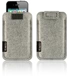 iPhone 4 / 4s / 3Gs + iPod touch ioqoo sleeve filz grau meliert