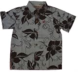 Quiksilver Boys Blue Button Down Island Print Shirt 3T