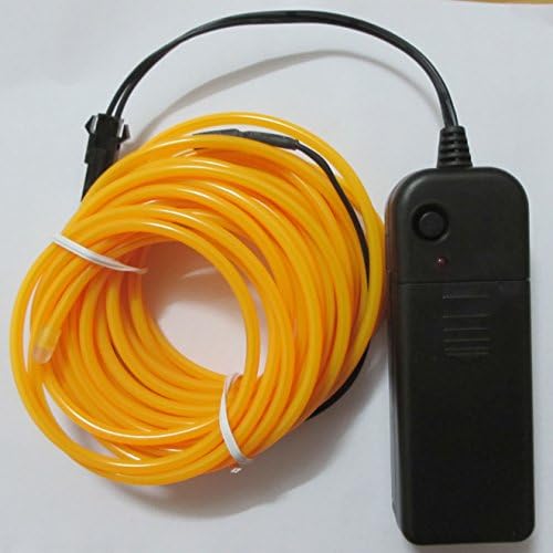Nickqin 3.2mm Neon El Wire Electroluminescent Lights Led Strip 16.4ft (yellow)