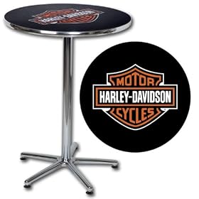 Harley-Davidson� Bar and Shield Cafe Table by Roadhouse Collection� HDL-12314