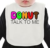 Donut Talk To Me Slogan ネクタイを有する有機ビブ Medium