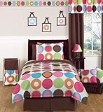Deco Dot Modern Childerens and Teen 3 Piece Full / Queen Girls Bedding Set