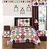 Deco Dot Modern Childerens and Teen 3 Piece Full / Queen Girls Bedding Set