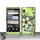 Electromaster(TM) Brand - Green Flowers Rubberized Design Crystal Hard Skin ....