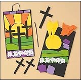 The Three Crosses of Calvary Easter Scene Sunday School Arts & Craft Kit for Kids