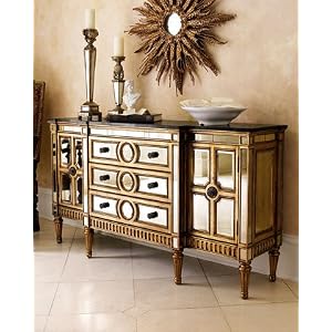 Gold Mirrored Console