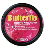 Comfort Grip Steering Wheel Cover - Pink Butterfly