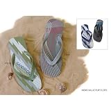 Mens Striped Patterned Summer Flip Flops