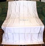 2 White Indian Silk Sari Saree Drapes, Panels, Curtains