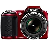 Nikon COOLPIX L810 16.1 MP Digital Camera with 26x Zoom NIKKOR ED Glass Lens and 3-inch LCD (Red)