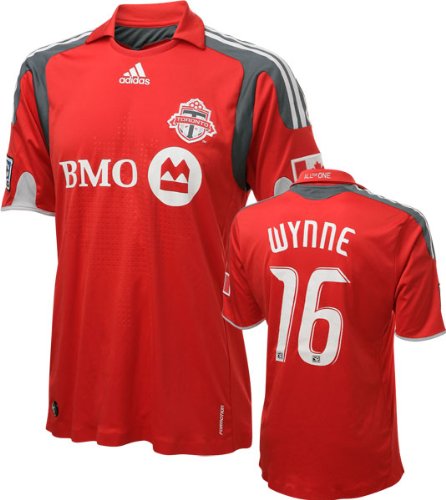 Marvell Wynne 2009 Game Used Jersey: Toronto FC #16 Short Sleeve Home Jersey Marvell Wynne 2009 Game Used Jersey: Toronto FC #16 Short Sleeve Home Jersey