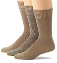 Gold Toe Men's Nassau Sock 3 Pack, Khaki/Tan/Barley, Size 10-13