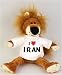 Lion plush toy (Fetzy) with I Love Iran t-shirt