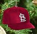 Pack of 4 MLB St. Louis Cardinals Baseball Cap Christmas Ornaments