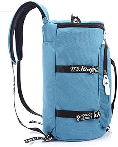 Green Youth Women's And Men's Fashion Sports Schoolbag Casual Travel Bag Sky Blue Canvas Backpack