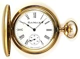 IMAGE OF Dueber Swiss Mechanical Pocket Watch with Satin Gold Hunting Case
