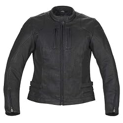 Alpinestars Stella NYC Women's Leather Sports Bike Racing Motorcycle Jacket - Black