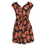 Banana Flame Jersey Floral Tea Dress