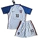 Carli Lloyd #10 USA National 2016-2017 Home Jersey & Shorts for Kids (11-13 Years Old)